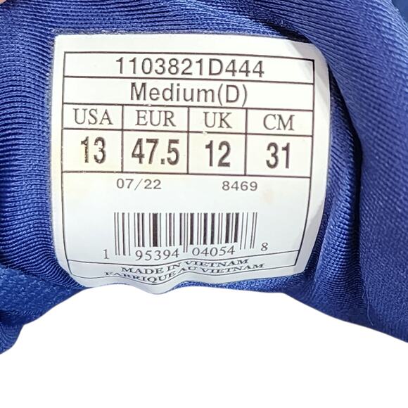 Brooks Glycerin 20 Running Shoe sz 13 Men Blue Orange Low Top Lace Up NO INSOLES - Picture 11 of 12